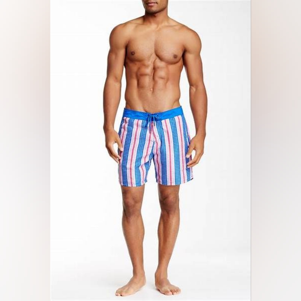 Mr. Swim Men's Chuck Subway Tile Swim Trunks